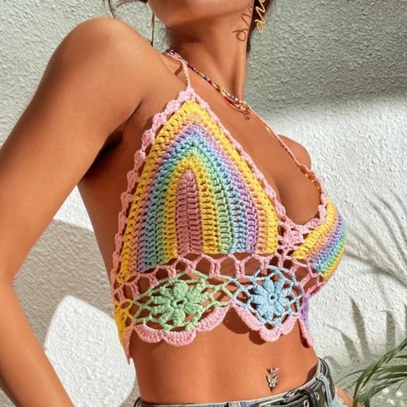 Tie Backless Halter Knit Top - Picture 3 of 6